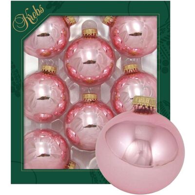 Krebs Glas Lauscha, Christbaumschmuck, Lila/Pinke Kugeln im 8er Set - Ø 7cm Krebs Glas Lauscha, Christbaumschmuck, Lila/Pinke Kugeln im 8er Set - Ø 7cm