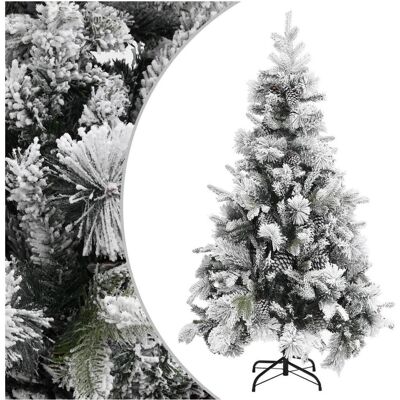 vidaXL Weihnachtsbaum mit Schneeflocken & Zapfen - Weihnachtsbaum vidaXL Weihnachtsbaum mit Schneeflocken & Zapfen - Weihnachtsbaum
