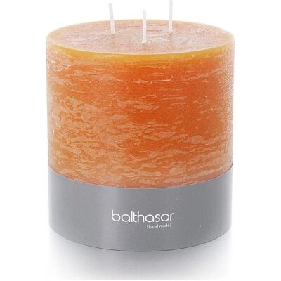2x Balthasar, Kerzen, Mehrdochtkerze Rustico 12 cm x 12 cm, Orange (1x) 2x Balthasar, Kerzen, Mehrdochtkerze Rustico 12 cm x 12 cm, Orange (1x)