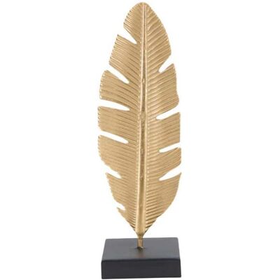 MAUROFERRETTI - Blatt Skulptur mit Kerzenhalter - 10x10x34cm - Set von 2 MAUROFERRETTI - Blatt Skulptur mit Kerzenhalter - 10x10x34cm - Set von 2
