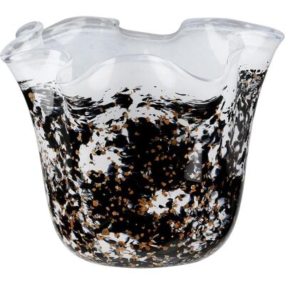 GILDE Vase Petunia - Schwarz-Weiß Glasdeko GILDE Vase Petunia - Schwarz-Weiß Glasdeko
