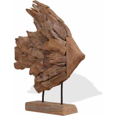 vidaXL Fisch Skulptur Teak 40x12x57 cm - Fish Sculpture vidaXL Fisch Skulptur Teak 40x12x57 cm - Fish Sculpture