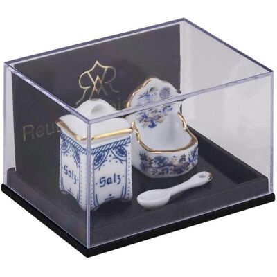 Reutter, Miniaturen, Salzdose mit Vorrratsgefäss Reutter, Miniaturen, Salzdose mit Vorrratsgefäss