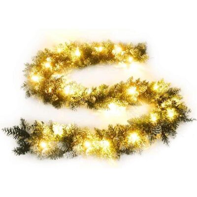 vidaXL Weihnachtsgirlande mit LED-Lichtern Grün 5,2 m PVC - Weihnachtsgirlande vidaXL Weihnachtsgirlande mit LED-Lichtern Grün 5,2 m PVC - Weihnachtsgirlande