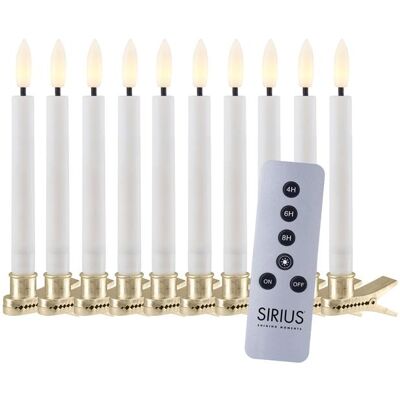 Sirius, Christbaumschmuck, Sille Wax Tree Candle 10 pcs, White (10x) Sirius, Christbaumschmuck, Sille Wax Tree Candle 10 pcs, White (10x)