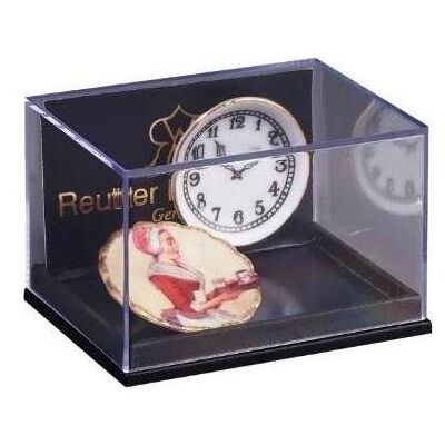 Reutter, Miniaturen, Küchenwanduhr mit Wandteller aus Porzellan - Dekor Schokoladenmädchen Reutter, Miniaturen, Küchenwanduhr mit Wandteller aus Porzellan - Dekor Schokoladenmädchen