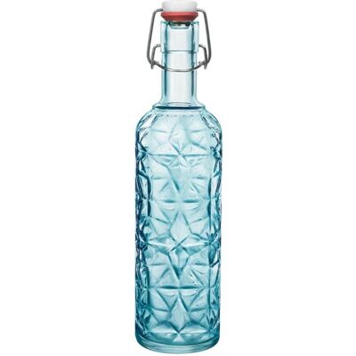 Bormioli Rocco Blaue Glasflasche mit Klemmschloss - 1050ml Bormioli Rocco Blaue Glasflasche mit Klemmschloss - 1050ml