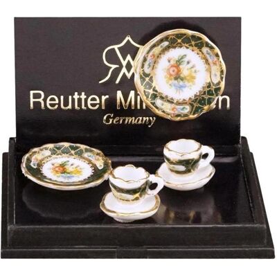 Reutter, Miniaturen, 2 Kaffeegedecke, Irisch Reutter, Miniaturen, 2 Kaffeegedecke, Irisch