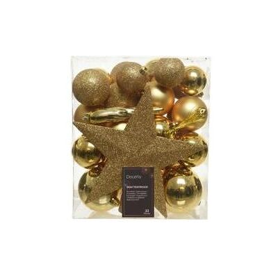 Decoris Goldene Stern- und Kugelset - Weihnachtsdeko Decoris Goldene Stern- und Kugelset - Weihnachtsdeko