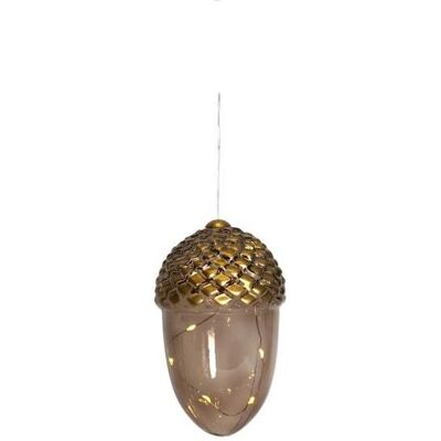 Sirius, Christbaumschmuck, Celina Acorn H13 cm. 5L, Dark Oak/Gold (5x) Sirius, Christbaumschmuck, Celina Acorn H13 cm. 5L, Dark Oak/Gold (5x)
