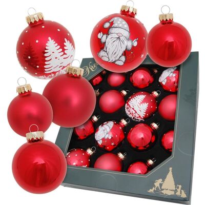 Krebs Glas Lauscha, Christbaumschmuck, Exklusives 16er Glaskugelset - Christbaumschmuck Grösse 5-7 cm Krebs Glas Lauscha, Christbaumschmuck, Exklusives 16er Glaskugelset - Christbaumschmuck Grösse 5-7 cm
