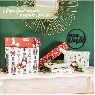 Papierdrachen, Geschenkverpackung, Geschenkpapier Set 12 - Nussknacker (1x) Papierdrachen, Geschenkverpackung, Geschenkpapier Set 12 - Nussknacker (1x)