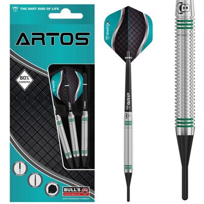 BULLS AR1 Softdart - Silber, 80% Tungsten, Ausgewogenes Flugverhalten BULLS AR1 Softdart - Silber, 80% Tungsten, Ausgewogenes Flugverhalten