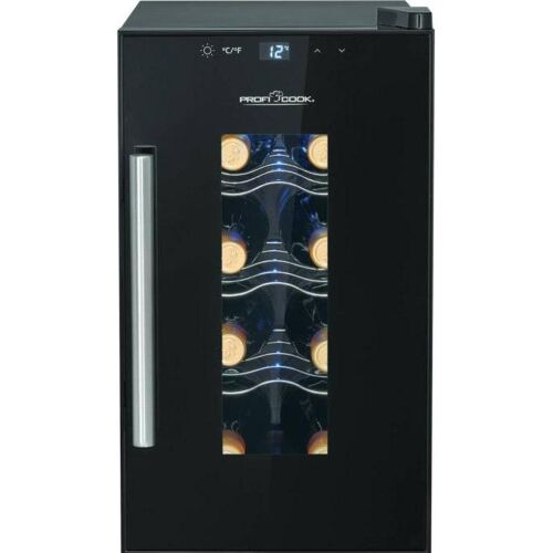 Proficook PC-WK 1232, Weinkühlschrank Freistehend, Schwarz