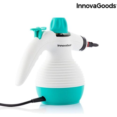 InnovaGoods Handdampfer zum Reinigen, Dampfreiniger, Blau, Weiss