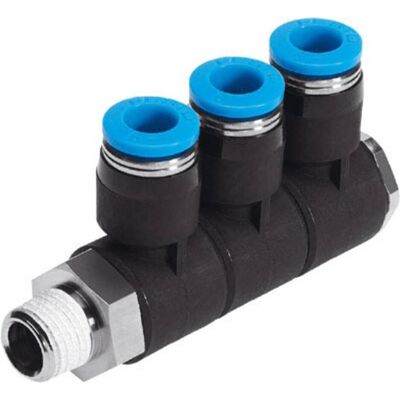 Festo, Rohrverbindungstechnik, Verteiler 153227 QSLV3-1/4-10 1 St. Festo, Rohrverbindungstechnik, Verteiler 153227 QSLV3-1/4-10 1 St.