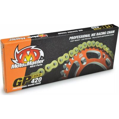 Moto Master 420 GP Motocross Kette Gold 134 Glieder - Motorradkette Moto Master 420 GP Motocross Kette Gold 134 Glieder - Motorradkette