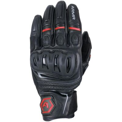 Armr, Motorradhandschuhe, Herren Raiden 3.0 Leder Motorradhandschuhe, Schwarz/Rot, M (Herren, M) Armr, Motorradhandschuhe, Herren Raiden 3.0 Leder Motorradhandschuhe, Schwarz/Rot, M (Herren, M)