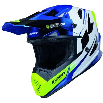 Kenny, Motorradhelm, Racing Helm Cross/Enduro-Strecke Grafik Speed Neonblau Farbe Blau/Weiss Gelb Grösse L (L) Kenny, Motorradhelm, Racing Helm Cross/Enduro-Strecke Grafik Speed Neonblau Farbe Blau/Weiss Gelb Grösse L (L)