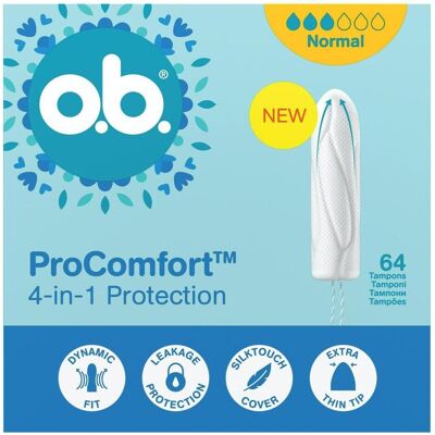 o.b., Tampons, ProComfort tampony Normal 64szt. (64x, Normal) o.b., Tampons, ProComfort tampony Normal 64szt. (64x, Normal)