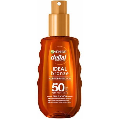 Garnier, Sonnencreme, Delial IDEAL Bronze Protection Oil SPF 50 für eine gleichmässige und strahlende Bräune 150ml (Sonnenöl, SPF 50, 160 g)