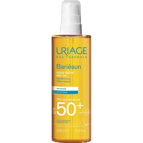 Uriage, Sonnencreme, Bariésun Trockenöl LSF50+ Spr 200 ml (Sonnenöl, SPF 50, 200 ml, 222 g)