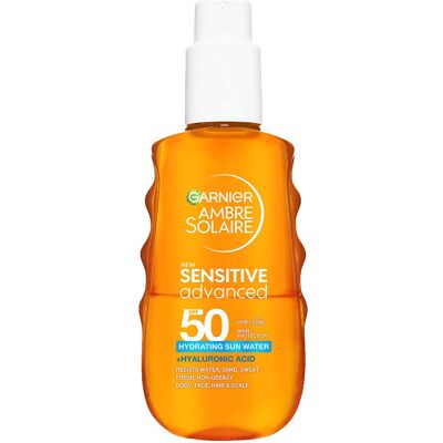Garnier, Sonnencreme, SENSITIVE ADVANCED feuchtigkeitsspendendes Sonnenwasser SPF50 150 ml (SPF 50, 150 ml) Garnier, Sonnencreme, SENSITIVE ADVANCED feuchtigkeitsspendendes Sonnenwasser SPF50 150 ml (SPF 50, 150 ml)