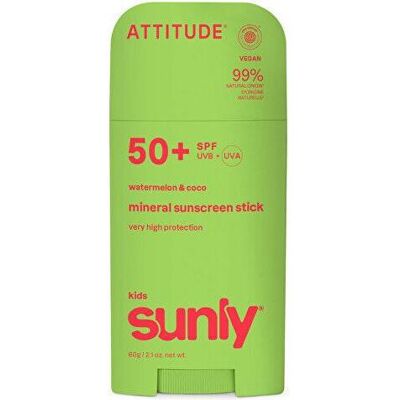 Attitude, Sonnencreme, Children's mineral sunscreen SPF 50 Sunly Stick 60 g (SPF 50) Attitude, Sonnencreme, Children's mineral sunscreen SPF 50 Sunly Stick 60 g (SPF 50)