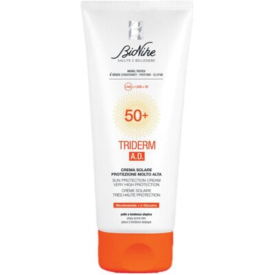 BioNike Triderm SPF50+ Feuchtigkeitsspendende Sonnenschutzcreme für atopische Haut BioNike Triderm SPF50+ Feuchtigkeitsspendende Sonnenschutzcreme für atopische Haut