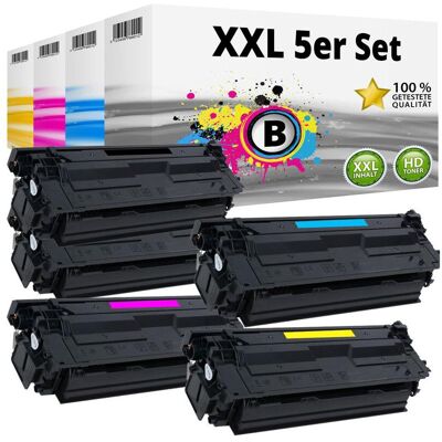 Druckfuxx, Toner, 5x TonerN für HP 508X für LaserJet M552 M553 M577 Set Druckfuxx, Toner, 5x TonerN für HP 508X für LaserJet M552 M553 M577 Set