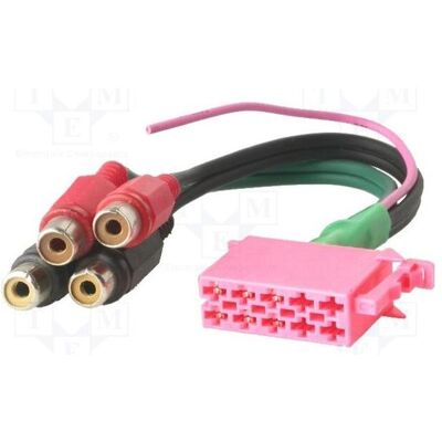 4CarMedia, Autoradio Installation, KFZ-Steckverbinder ISO-Stecker,RCA-Buchse x4 PIN: 10 4CarMedia, Autoradio Installation, KFZ-Steckverbinder ISO-Stecker,RCA-Buchse x4 PIN: 10