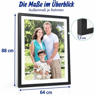 Relaxdays, Bilderrahmen, 3x Bilderrahmen (64 x 88 cm) Relaxdays, Bilderrahmen, 3x Bilderrahmen (64 x 88 cm)