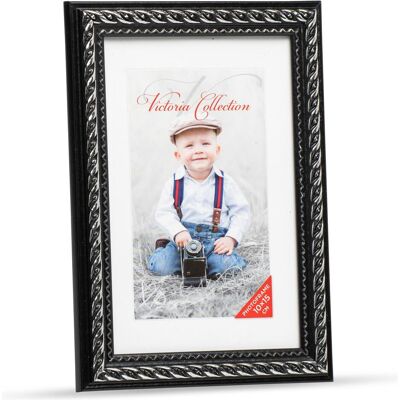 Victoria Bilderrahmen, Fotorahmen Action 4 10x15, schwarz/silber Victoria Bilderrahmen, Fotorahmen Action 4 10x15, schwarz/silber
