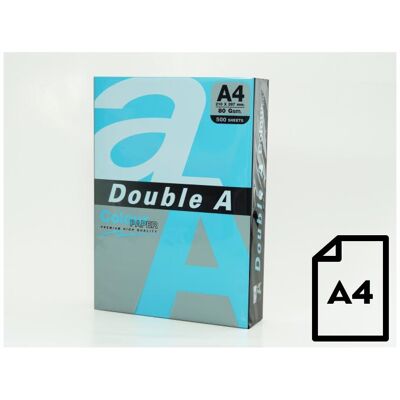 Double A, Kopierpapier, Farbiges Papier, 80 g, A4, 500 Blatt, Tiefblau (A4, 500 Blätter, 80 g/m²) Double A, Kopierpapier, Farbiges Papier, 80 g, A4, 500 Blatt, Tiefblau (A4, 500 Blätter, 80 g/m²)