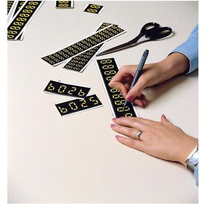 Brady, Etiketten, B-500, E-N-15 BRL, Easy Number, 32 Zeichen pro Karte, Gelb auf Schwarz, Höhe Schriftzeichen Brady, Etiketten, B-500, E-N-15 BRL, Easy Number, 32 Zeichen pro Karte, Gelb auf Schwarz, Höhe Schriftzeichen