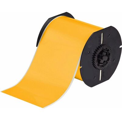 Brady, Etikettenrolle, B30C-4000-569-YL, Hochleistungs-Polyester, Gelb, glänzend, 101.60 mm x 30.48 m, permanent, E (101.60 mm) Brady, Etikettenrolle, B30C-4000-569-YL, Hochleistungs-Polyester, Gelb, glänzend, 101.60 mm x 30.48 m, permanent, E (101.60 mm)