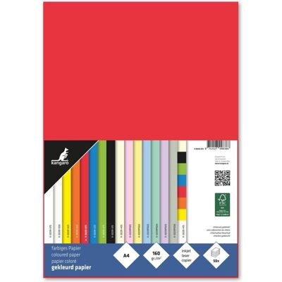 Kangaro K-0039-075 Rotes Papier A4 - 50 Blatt - Bastelpapier Kangaro K-0039-075 Rotes Papier A4 - 50 Blatt - Bastelpapier