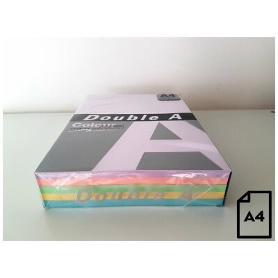 Double A, Kopierpapier, Farbiges Papier, 80 g, A4, 500 Blatt, Regenbogen 3, 5 Farben Ozean, Käse, Lagune, Flamingo (A4, 500 Blätter, 80 g/m²) Double A, Kopierpapier, Farbiges Papier, 80 g, A4, 500 Blatt, Regenbogen 3, 5 Farben Ozean, Käse, Lagune, Flamingo (A4, 500 Blätter, 80 g/m²)