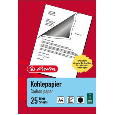 Herlitz, Kopierpapier, Kohlepapier (A4, 25 Blätter) Herlitz, Kopierpapier, Kohlepapier (A4, 25 Blätter)