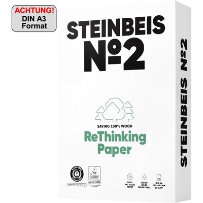Steinbeis, Kopierpapier, No. 2 (A3, 500 Blätter, 80 g/m²) Steinbeis, Kopierpapier, No. 2 (A3, 500 Blätter, 80 g/m²)