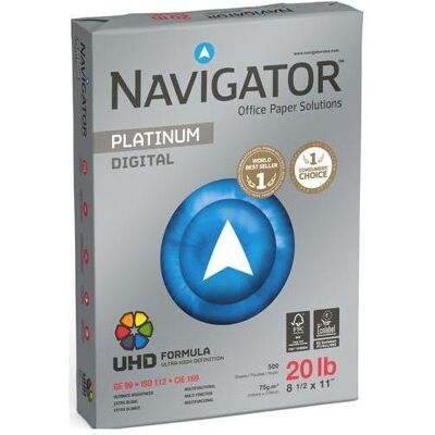 Navigator, Kopierpapier, Druckerpapier Platinum Digital 75 g/m² weiss (Letter, 75 g/m²) Navigator, Kopierpapier, Druckerpapier Platinum Digital 75 g/m² weiss (Letter, 75 g/m²)