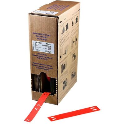 Brady, Etikettenrolle, BM71-10x60-7598-RD, Polyester, Rot, Glänzend, 10.00 x 60.00 mm, nicht klebend, Grossrolle (50 (10 mm) Brady, Etikettenrolle, BM71-10x60-7598-RD, Polyester, Rot, Glänzend, 10.00 x 60.00 mm, nicht klebend, Grossrolle (50 (10 mm)