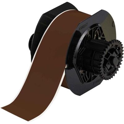 Brady, Etikettenrolle, B30C-2250-569-BR, Hochleistungs-Polyester, Braun, glänzend, 57.15 mm x 30.48 m, permanent, E (57.15 mm) Brady, Etikettenrolle, B30C-2250-569-BR, Hochleistungs-Polyester, Braun, glänzend, 57.15 mm x 30.48 m, permanent, E (57.15 mm)