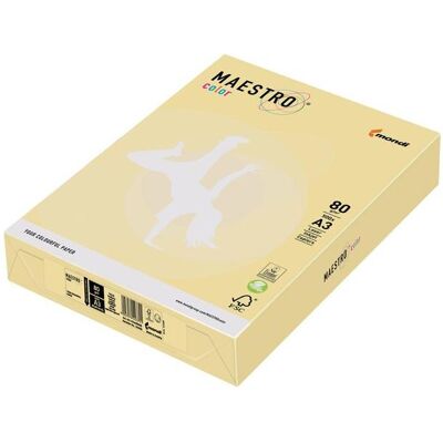 Maestro Color, Kopierpapier, Kopierpapier A3 80g 500Bl gelb (A3, 80 g/m²) Maestro Color, Kopierpapier, Kopierpapier A3 80g 500Bl gelb (A3, 80 g/m²)