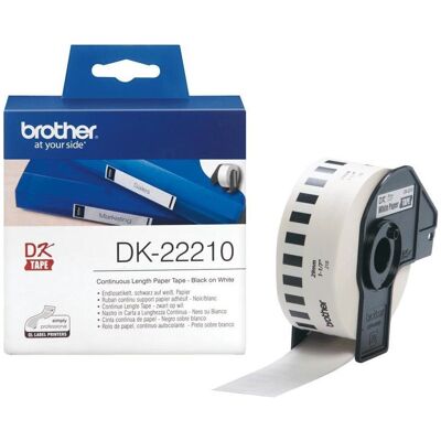 Brother Etikettenrolle, DK-22210 DirectLabel Etiketten weiss 29mm x 3048m Weiss (29 mm) Brother Etikettenrolle, DK-22210 DirectLabel Etiketten weiss 29mm x 3048m Weiss (29 mm)