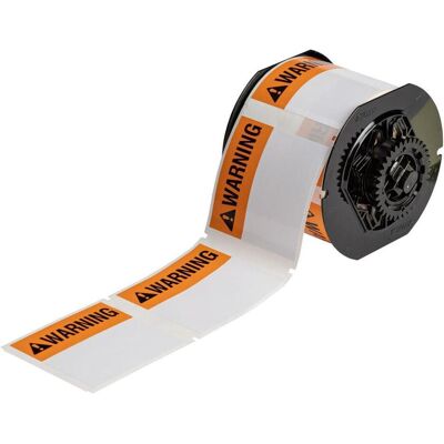 Brady, Etikettenrolle, B33-184-483-ANSIWA, vorgedruckte Warnetiketten, Polyester, Gelb auf Weiss, glänzend, 76.20 x (81.28 mm) Brady, Etikettenrolle, B33-184-483-ANSIWA, vorgedruckte Warnetiketten, Polyester, Gelb auf Weiss, glänzend, 76.20 x (81.28 mm)