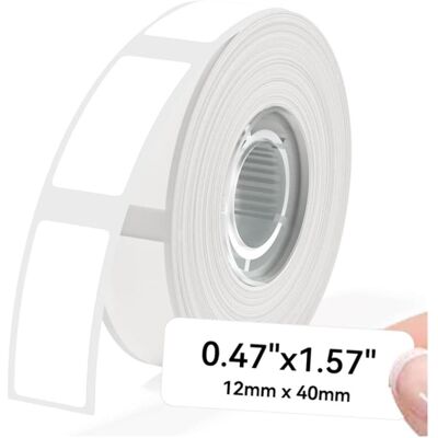 Phomemo, Etikettenrolle, Thermo-Etiketten 12 x 40 mm für D30/D30 PRO (160 Stk.) (12 mm) Phomemo, Etikettenrolle, Thermo-Etiketten 12 x 40 mm für D30/D30 PRO (160 Stk.) (12 mm)