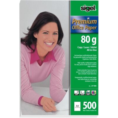 Sigel, Kopierpapier, Premium-Office-Paper (A4, 80 g/m²) Sigel, Kopierpapier, Premium-Office-Paper (A4, 80 g/m²)