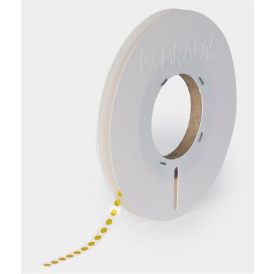 Brady, Etikettenrolle, CMKC-0236-7634, Abdecketikett Polyimid, Bernsteinfarben-Transparent, Durchmesser 6 mm, wiede (11.43 mm) Brady, Etikettenrolle, CMKC-0236-7634, Abdecketikett Polyimid, Bernsteinfarben-Transparent, Durchmesser 6 mm, wiede (11.43 mm)