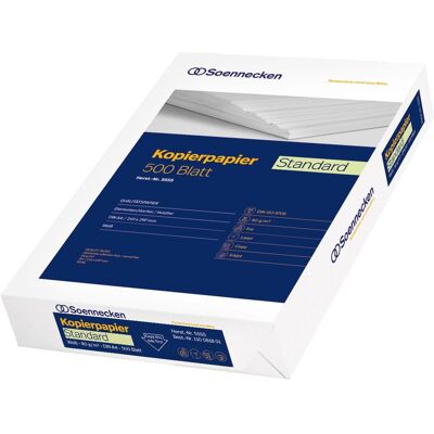 Soennecken, Kopierpapier, Standard (A4, 500 Blätter, 80 g/m²) Soennecken, Kopierpapier, Standard (A4, 500 Blätter, 80 g/m²)